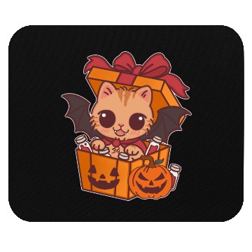 Discover Halloween Cat with Potion Gift Box Mouse Pads