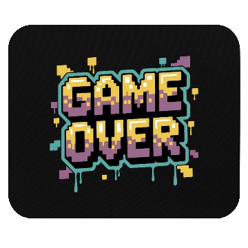 Discover Pixelated Game Over Message Design Mouse Pads