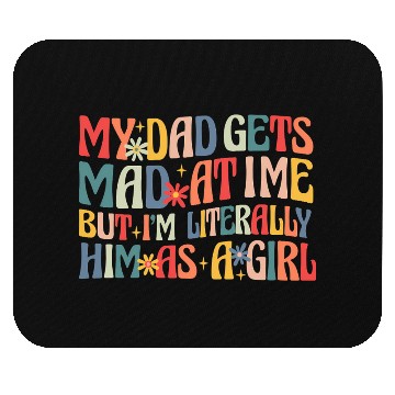 Discover Retro Flower Funny Dad Daughter Quote Mouse Pads