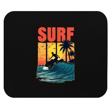 Discover Sunset Surfing Adventure Mouse Pads