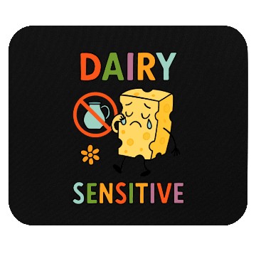 Discover Dairy Sensitive Sad Cartoon Design Mouse Pads