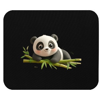 Discover Charming Panda Cub with Bamboo Mouse Pads