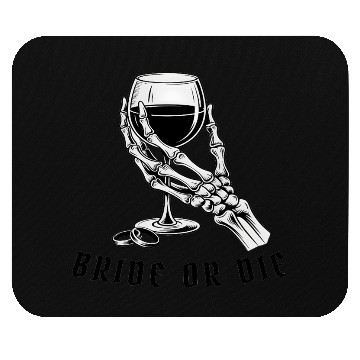 Discover Gothic Skeleton Bachelorette Party Bride or Die  Mouse Pads