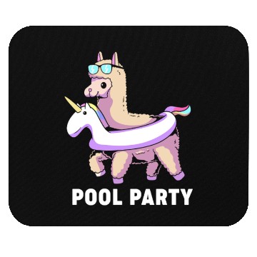 Discover Pool Party Squad Summer Llama Unicorn Mouse Pads
