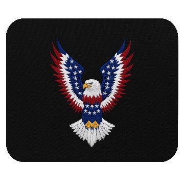Discover American Bald Eagle with USA Flag Wing Art Design Mouse Pads