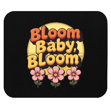 Discover Bloom Baby Bloom Retro Flower Design Mouse Pads