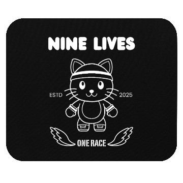 Discover Nine Lives – Funny Athletic Running Cat Design Mouse Pads