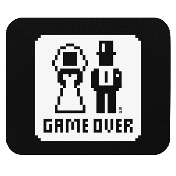 Discover Game Over (Wedding Stag Party Night, Pixel, NEG W) Mouse Pads