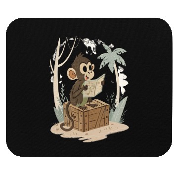 Discover Adventurous Monkey Explorer Design Mouse Pads