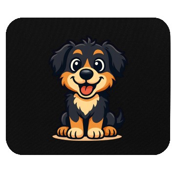 Discover Playful Border Collie Cartoon Design Mouse Pads