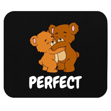 Discover Adorable Hugging Bears Embrace  Mouse Pads
