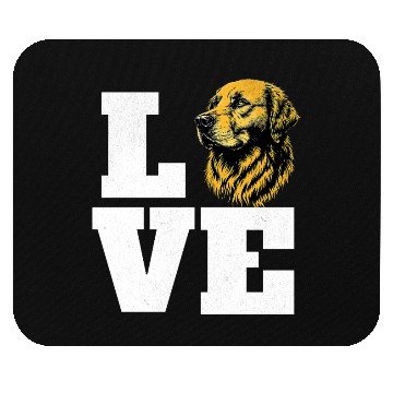 Discover Love Dog Text Design Mouse Pads