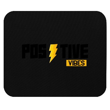 Discover Positive Vibes Only – Motivational Lightning Bolt  Mouse Pads