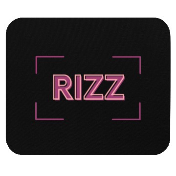 Discover Neon RIZZ Retro Typography Design Mouse Pads