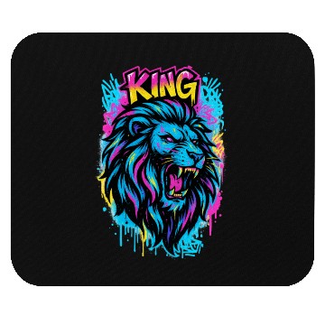 Discover Street Art Lion Mouse Pads