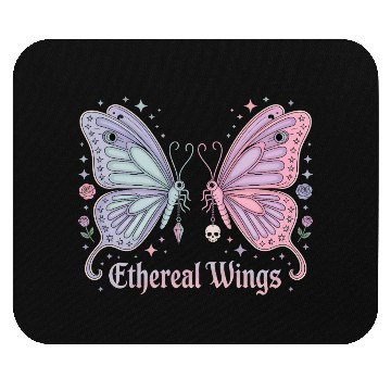 Discover Pastel Goth Two Butterflies Aesthetic Gothic Desig Mouse Pads