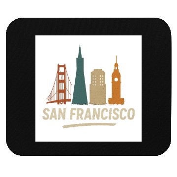 Discover San Francisco Skyline Street Glow Mouse Pads