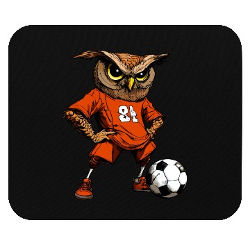 Discover Soccer owl Mouse Pads