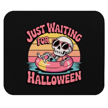 Discover Chill Skeleton Halloween Vibes Mouse Pads
