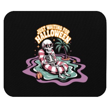 Discover Chill Skeleton Halloween Vibes Mouse Pads