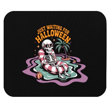 Discover Chill Skeleton Halloween Vibes Mouse Pads