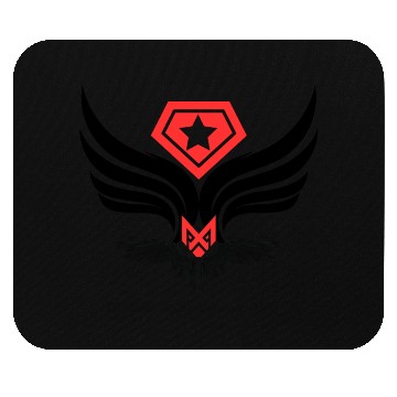 Discover Bold Superhero Shield with Wings Design Mouse Pads