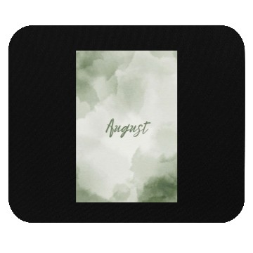 Discover August Watercolor Pastel Typography Mouse Pads