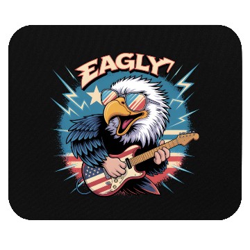 Discover Eagle Rock Star Guitar Illustration Mouse Pads