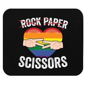 Discover Funny Rock Paper Scissors LGBTQ LGBT Community Mouse Pads