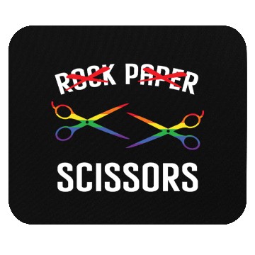 Discover Funny Rock Paper Scissors LGBTQ Pride Mouse Pads