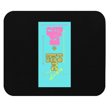 Discover Colorful Retro Typography – Coffee + Data Quote Mouse Pads