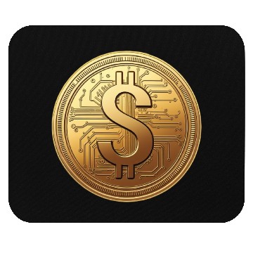 Discover Golden Bitcoin Design Mouse Pads
