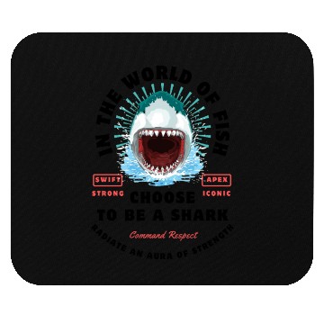 Discover Be Fierce Shark Design Command Respect Apparel Mouse Pads