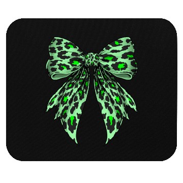 Discover Coquette Bow Cheetah Animal Pattern Lime Green Mouse Pads