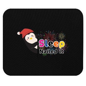 Discover Festive Penguin Sleep Celebration Mouse Pads