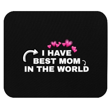 Discover Best Mom Ever with Heart Icons Mouse Pads