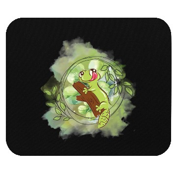 Discover Whimsical Frog on Branch Illustration Mouse Pads