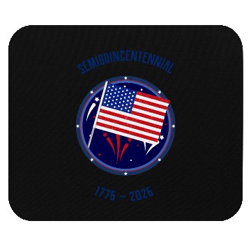 Discover Centennial American Flag Commemorative Design Mouse Pads