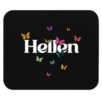 Discover HELLEN - beautiful girl name with cute butterflies Mouse Pads