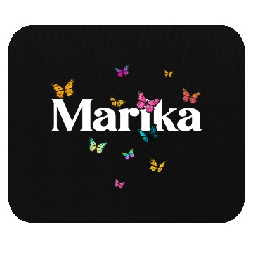 Discover MARIKA - beautiful girl name with cute butterflies Mouse Pads