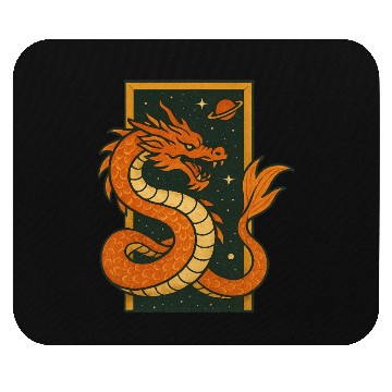 Discover Celestial Dragon Illustration Mouse Pads