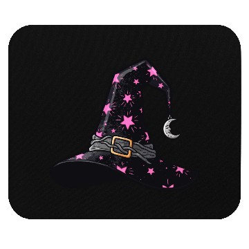 Discover Starry Witch Hat with Moon Charm Mouse Pads