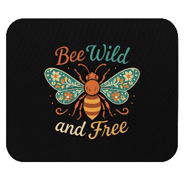 Discover Bee Wild and Free Nature Motif Mouse Pads