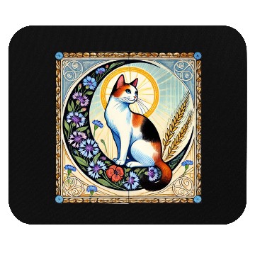 Discover Celestial Calico Cat Art Design Mouse Pads