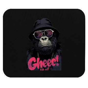Discover Hip Gorilla with Sunglasses and Hat Mouse Pads