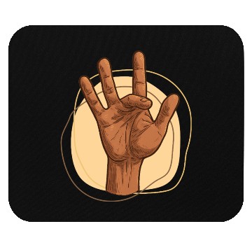 Discover Middle Finger Hand Sign Gesture Illustration Mouse Pads