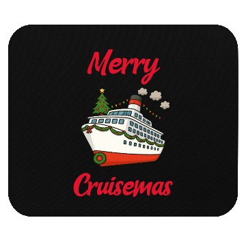 Discover Festive Cruise Ship Christmas Design Mouse Pads