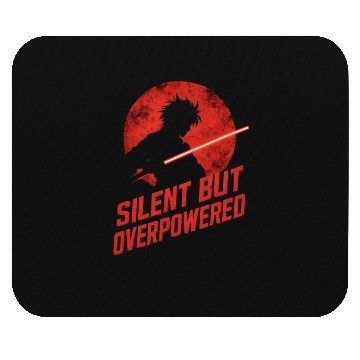 Discover Silhouette Jedi with Red Moon Mouse Pads