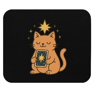 Discover Celestial Cat Tarot Design Mouse Pads