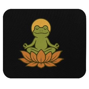 Discover Serene Lotus Frogs Meditation Design Mouse Pads